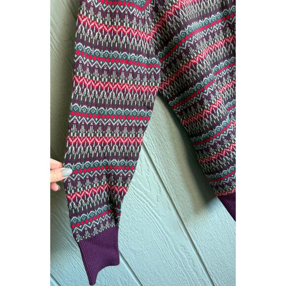 L.L.Bean Fair Isle Cotton Cashmere Sweater, Large - Picture 2 of 6
